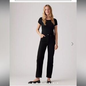 EUC Levi’s Ribcage Straight Ankle Jeans Black